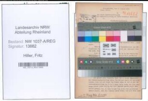 Entnazifizierung Fritz Hiller , geb. 00.00.0000 ()