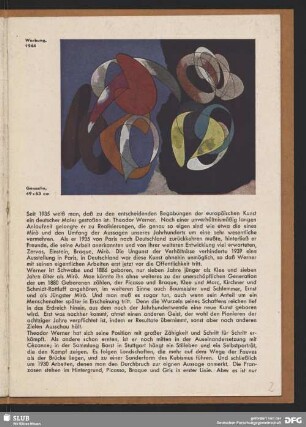 [Zu Theodor Werner] : [Artikel für die Cahiers d’Art, Juli 1947]