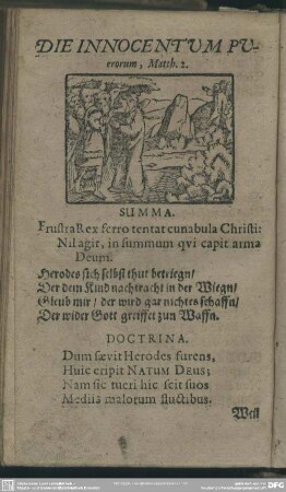 Die Innocentum Puerorum, Matth. 2.
