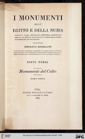 Band 3,1: I monumenti dell'Egitto e della Nubia: Monumenti del culto