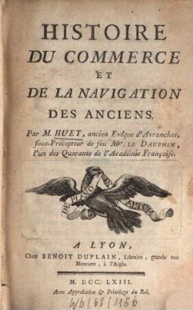 Histoire du Commerce ... des Anciens