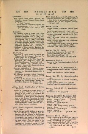 Hansard's parliamentary debates. General index to session. 1871