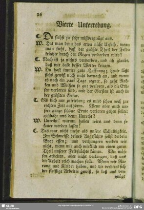 Vierte Unterredung
