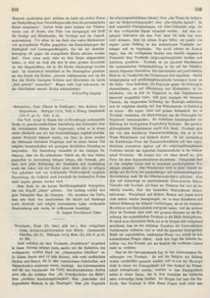 519-522 [Rezension] Troeltsch, Ernst, Zur religiösen Lage, Religionsphilosophie und Ethik