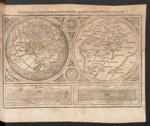 Planisphaerium Geographicum, exhibens situm Europae, Africae & Asiae.