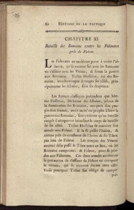 Chapitre XI. Bataille des Romains contre les Fidenates près de Fidene.