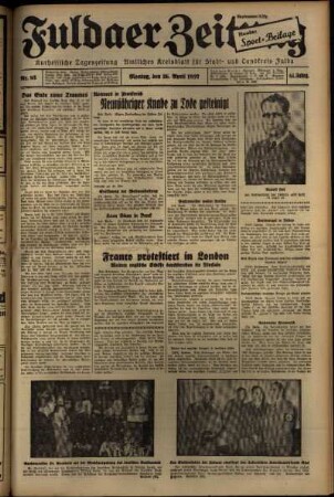 Ausgabe vom Montag, den 26. April 1937.
