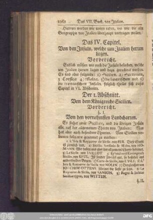 Der 1. Abschnitt. Von dem Königreiche Sicilien.
