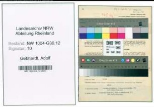 Entnazifizierung Adolf Gebhardt , geb. 03.02.1880 (Ingenieur)