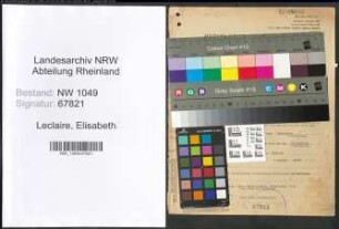 Entnazifizierung Elisabeth Leclaire , geb. 03.04.1898 (Lehrerin)
