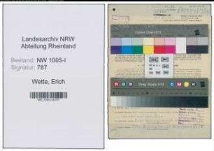 Entnazifizierung Erich Wette , geb. 11.06.1911 (Vorarbeiter)