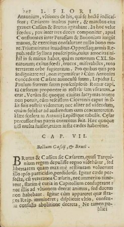 Cap. VII. Bellum Cassij, & Bruti