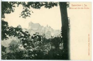 Hainichen. Blick auf die alte Kirche