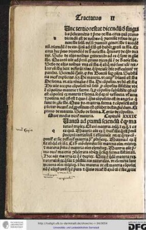 Quot modis dicitur materia, capitulum XXXIX.