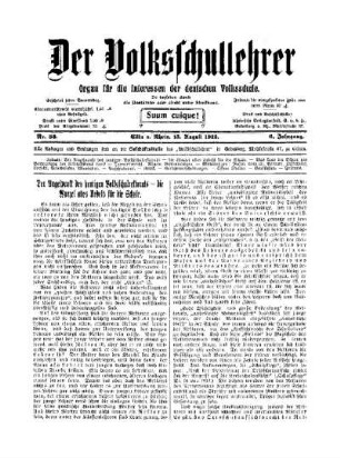Der Angelpunkt des heutigen Volksschulrektorats - die Wurzel alles Uebels für die Schule