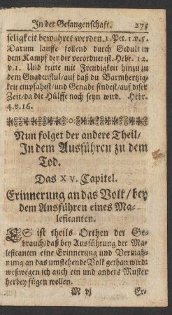Nun folget der andere Theil/ In dem Ausführen zu dem Tod.