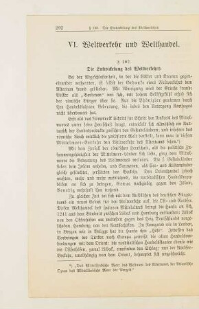VI. Weltverkehr und Welthandel