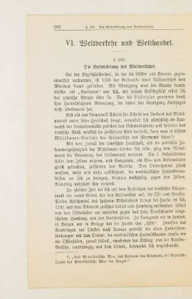 VI. Weltverkehr und Welthandel