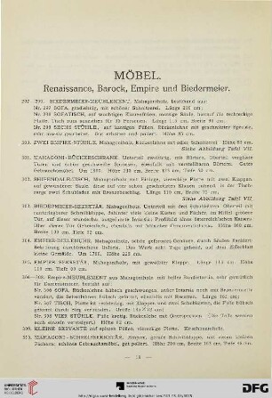 Möbel (Nr. 297-382)