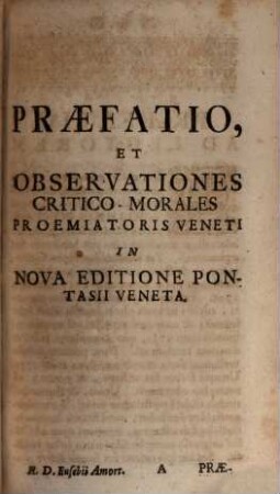 Controversiae novae morales recenter motae in nova Editione Pontasii Veneta
