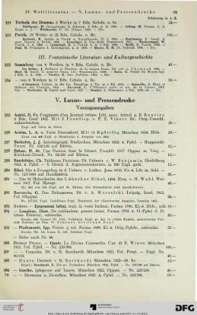 V. Luxus- und Pressendrucke (Nr. 355-415)