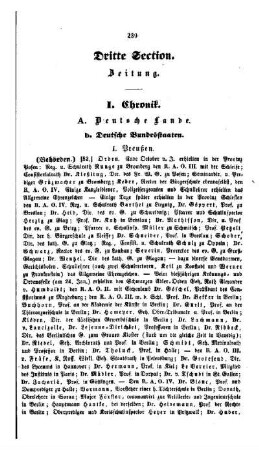 Chronik : dritte Section