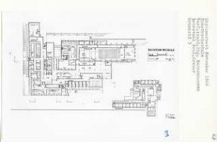 Kunsthochschule, Berlin-Charlottenburg (Diplomarbeit bei Willy Kreuer): Grundriss + 4.00 bis + 5.90, 1:200