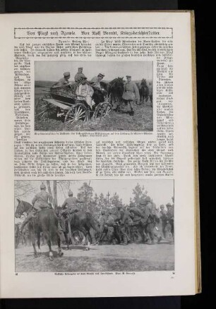Russische Gefangene auf dem Marsch nach Deutschland.
