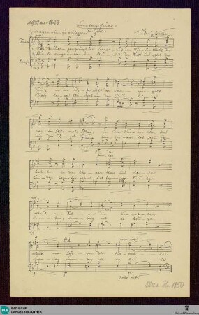 Sonntagsfrühe - Mus. Hs. 1150 : Coro maschile; B|b