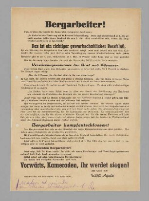 "Bergarbeiter!"