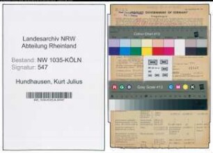 Entnazifizierung Kurt Julius Hundhausen , geb. 26.08.1909 (Bergbauangestellter)