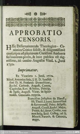 Approbatio Censoris