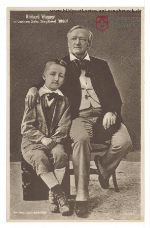 Richard Wagner mit seinem Sohn Siegfried (1880)