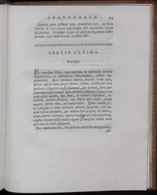 Sectio ultima