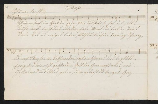 Schlummre sanft; As-Dur, Bass