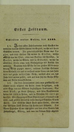 Erster Zeitraum. Schlesien unter Polen; bis 1163