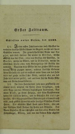 Erster Zeitraum. Schlesien unter Polen; bis 1163