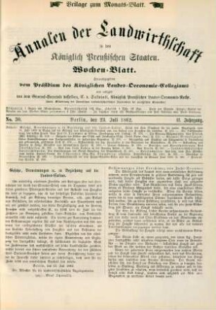 No. 30. Berlin, den 23. Juli 1862. II. Jahrgang.