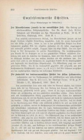 202-209 Empfehlenswerthe Schriften