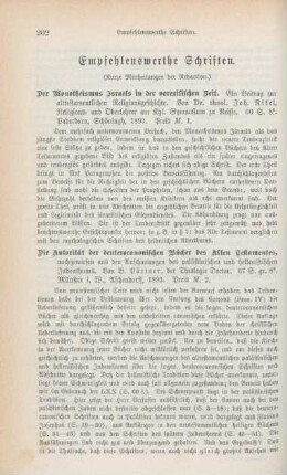202-209 Empfehlenswerthe Schriften