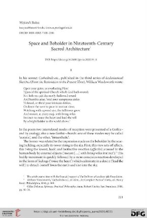 Space and beholder in Nineteenth‑century sacred architecture