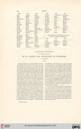 Discours prononcé à la réunion génerale de la Société des Antiquaires de Normandie