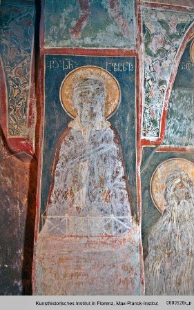 Die Ausmalung der Saalkirche : Säulenheiliger (Simeon?)
