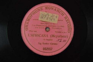 L'africana : O paradiso / (Meyerbeer)