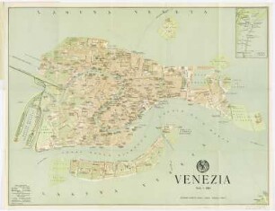Plan von Venedig, 1:8 000, Druck, um 1920