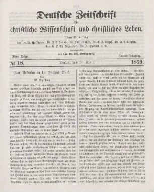 137-141 Zum Andenken an Dr. Friedrich Bleek