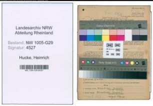 Entnazifizierung Heinrich Hucke , geb. 26.05.1920 (Bahninspektor)