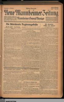 Neue Mannheimer Zeitung : NMZ : Mannheimer Neues Tageblatt, Mittag-Ausgabe