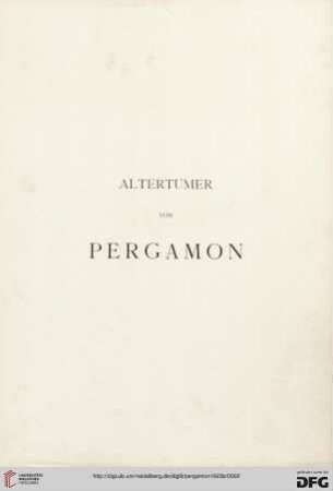 Band VI, Tafeln: Altertümer von Pergamon: Das Gymnasion