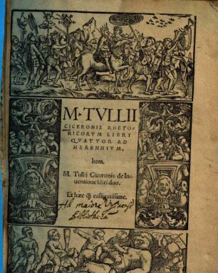 M. Tullii Ciceronis rhetoricorum libri quatuor ad Herennium